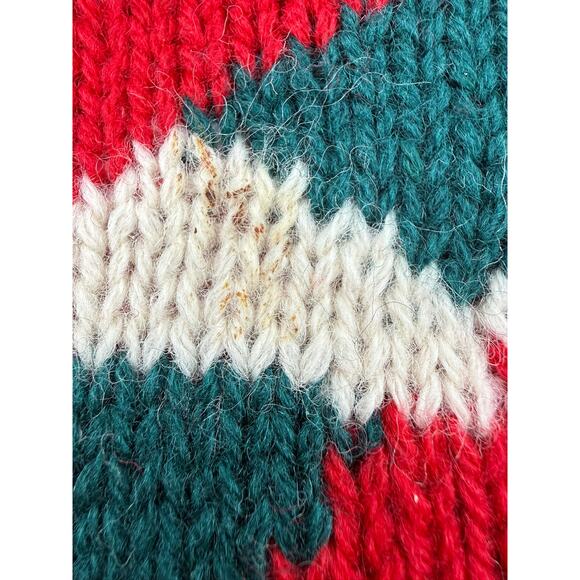 Vintage 1989 Eddie Bauer Goose Christmas Sweater Womens M Red Knit Holiday - Picture 7 of 8